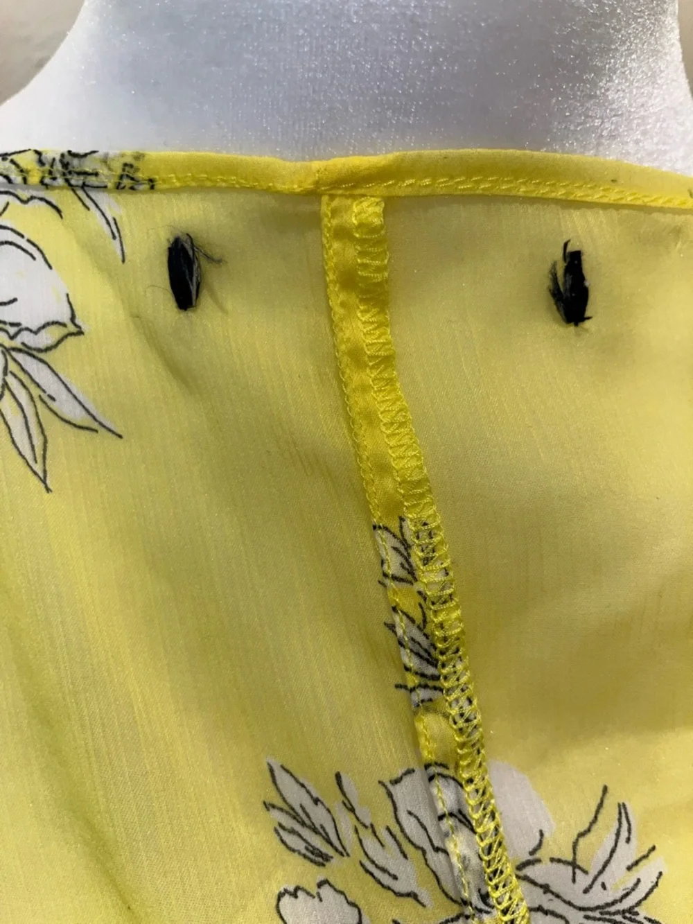 Abercrombie & Fitch Yellow Floral Swim Coverup Tie Front Kimono Style Sleeves